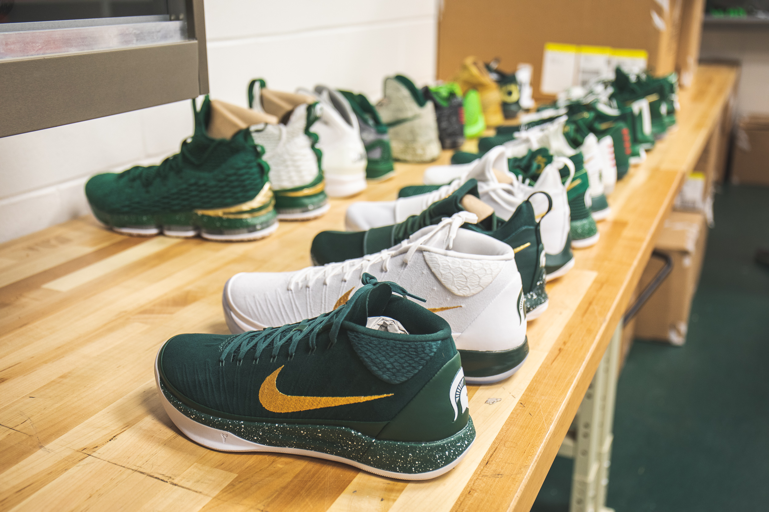 Every Sneaker We Spotted in the Michigan State Basketball Equipment Room