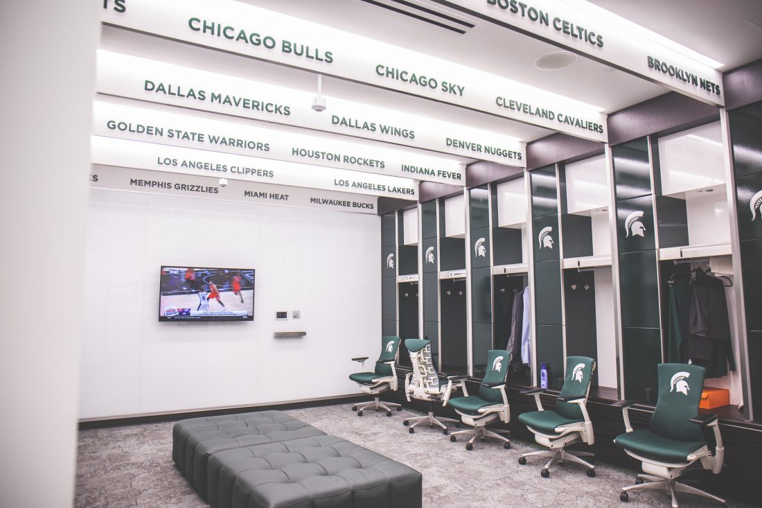 Michigan State Basketball Locker Room